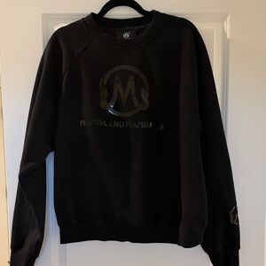 Mamba & Mambacita Black Reflective Logo Crewneck Sweatshirt - Men's
